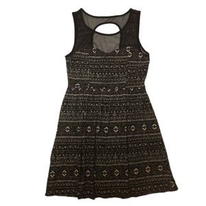 EUC Forever 21 Black Mini Dress with SW Print